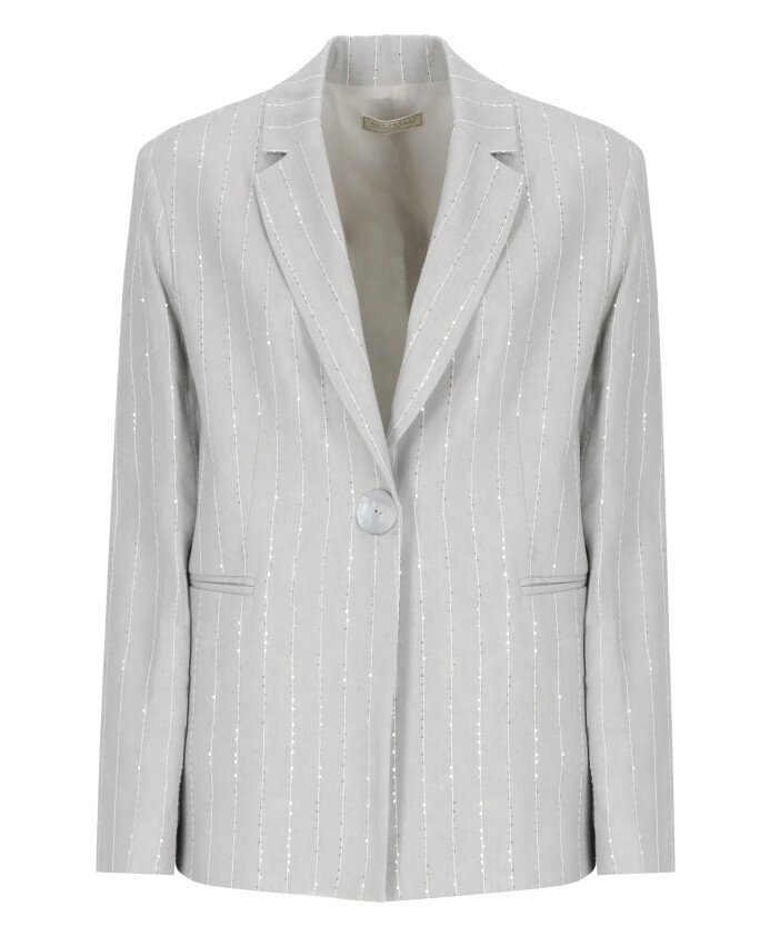 veste-grise-en-lin-et-viscose-a-rayures