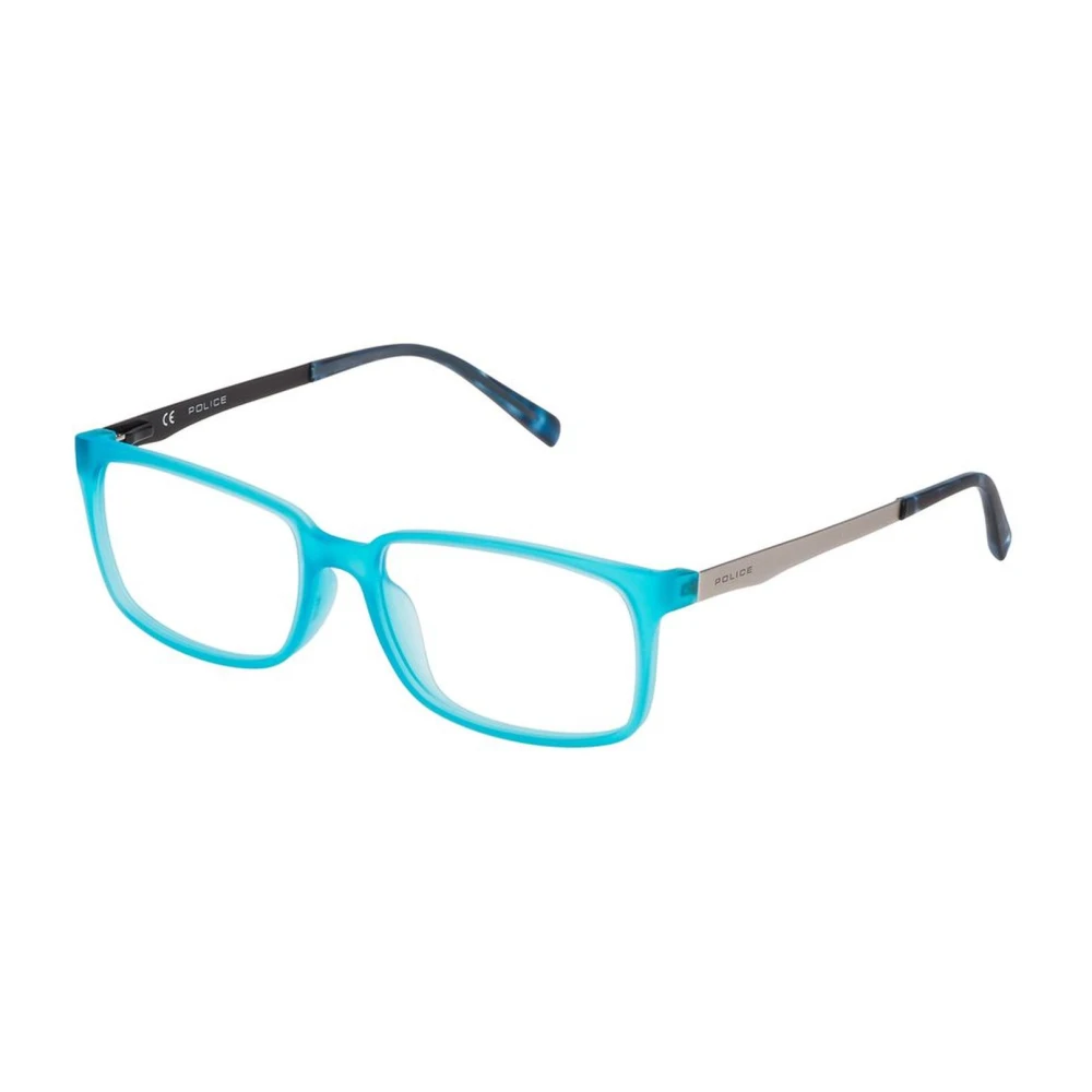Police Blauwe Plastic Frames met Metalen Armband Blue Heren