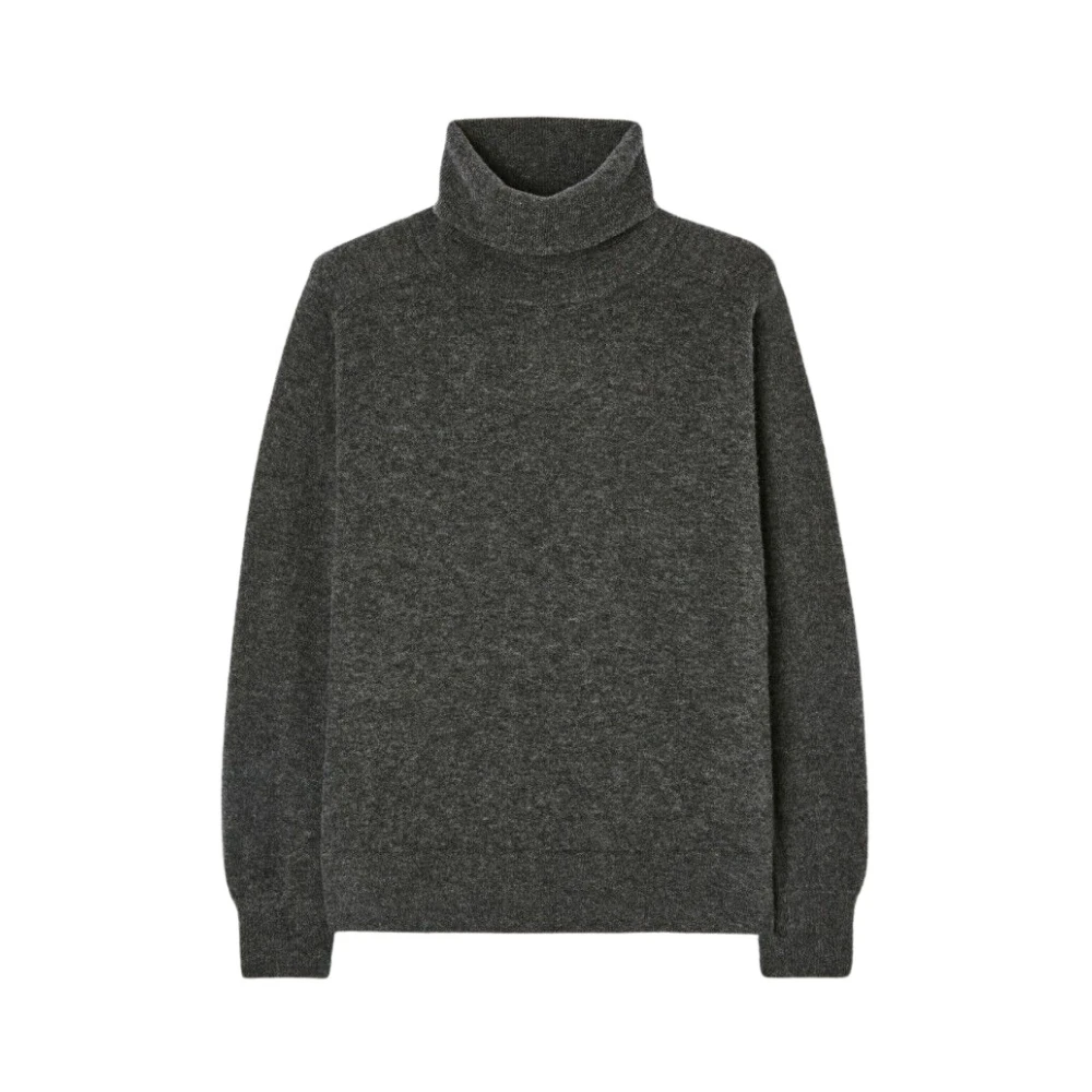 American Vintage Women's Gray Vintage Turtleneck Wool Cashmere Jumper - Turtlenecks - Xs - Knitwear