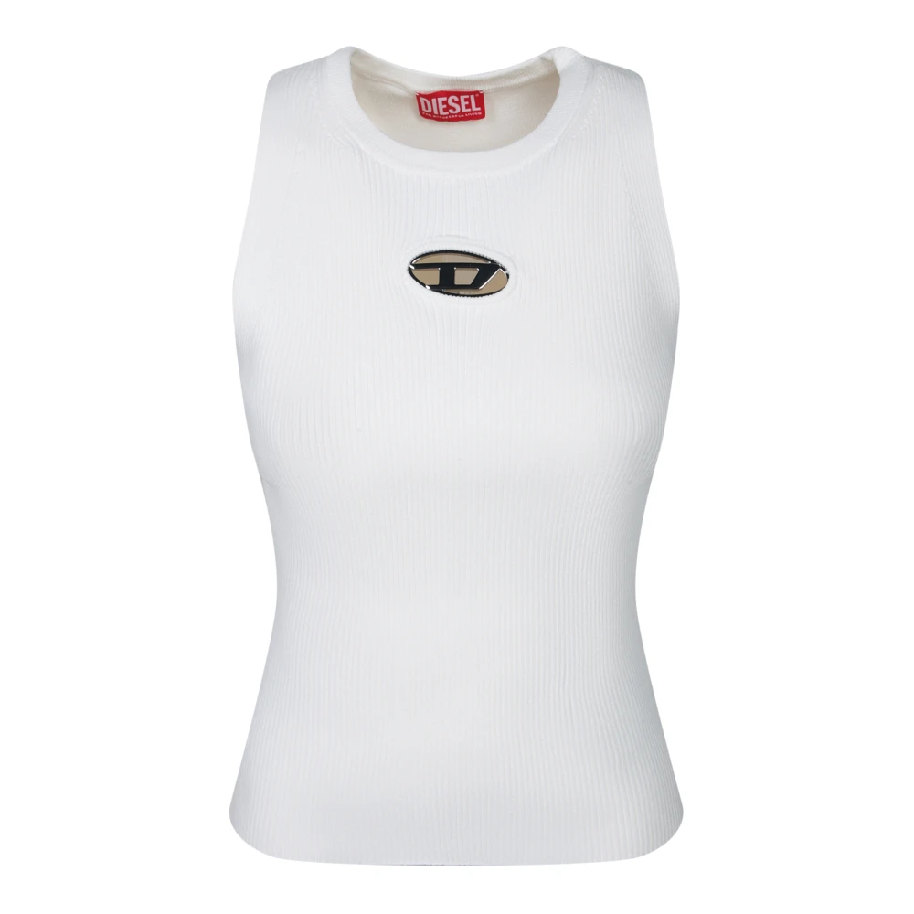 Diesel Women's White M-Caddix Top