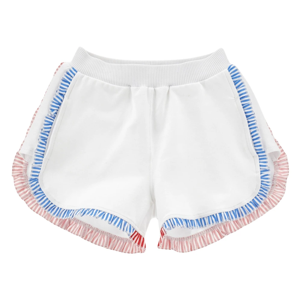 Monnalisa Girls White Felpa Stretch Shorts - Shorts - 2 Y - Kids
