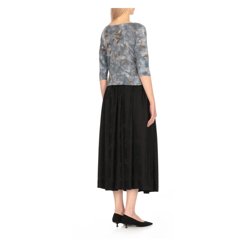 Avant Toi Blauwe Katoenen Trui met Contrasterend Patroon Blue Dames