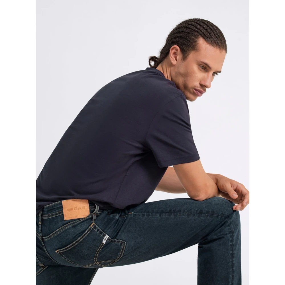 GAS Klassieke Blauwe Straight Jeans Blue Heren