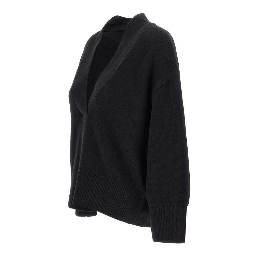Liu Jo Zwarte Wol Kasjmier Trui Black Dames