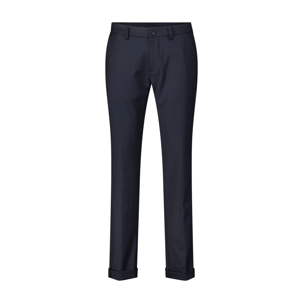Mason's Wollen broek met rechte pijpen Blue Heren