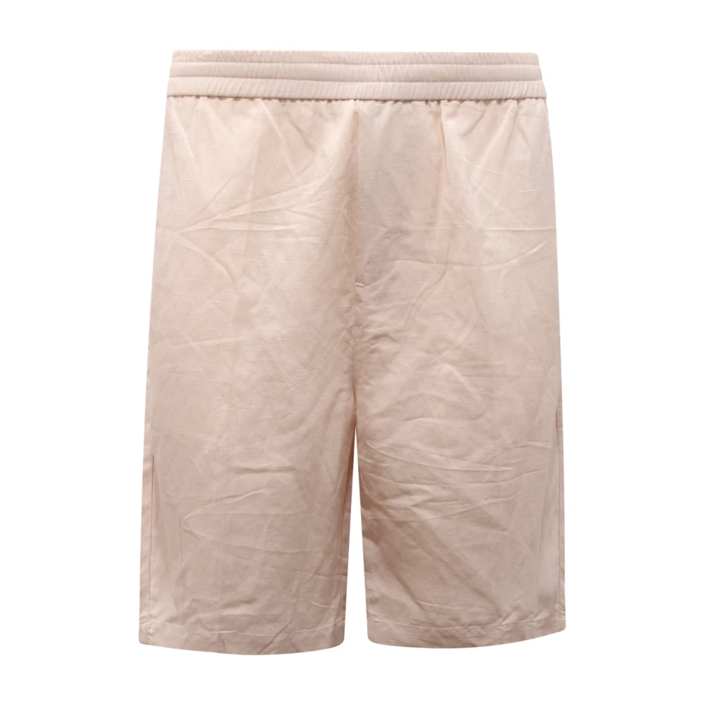 Liu Jo Herren Beige Leinen Bermuda Shorts