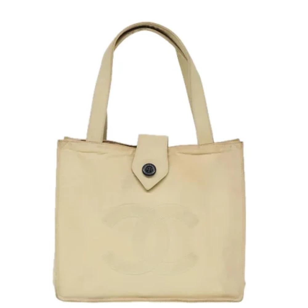 Chanel Vintage Pre-owned Canvas chanel-bags Beige Dames