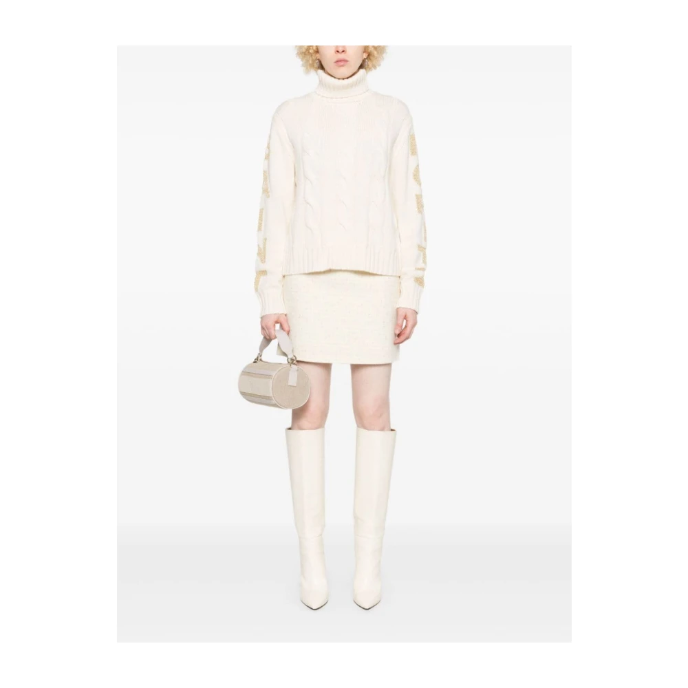 MC2 Saint Barth Beige Rok Aw24 Beige Dames