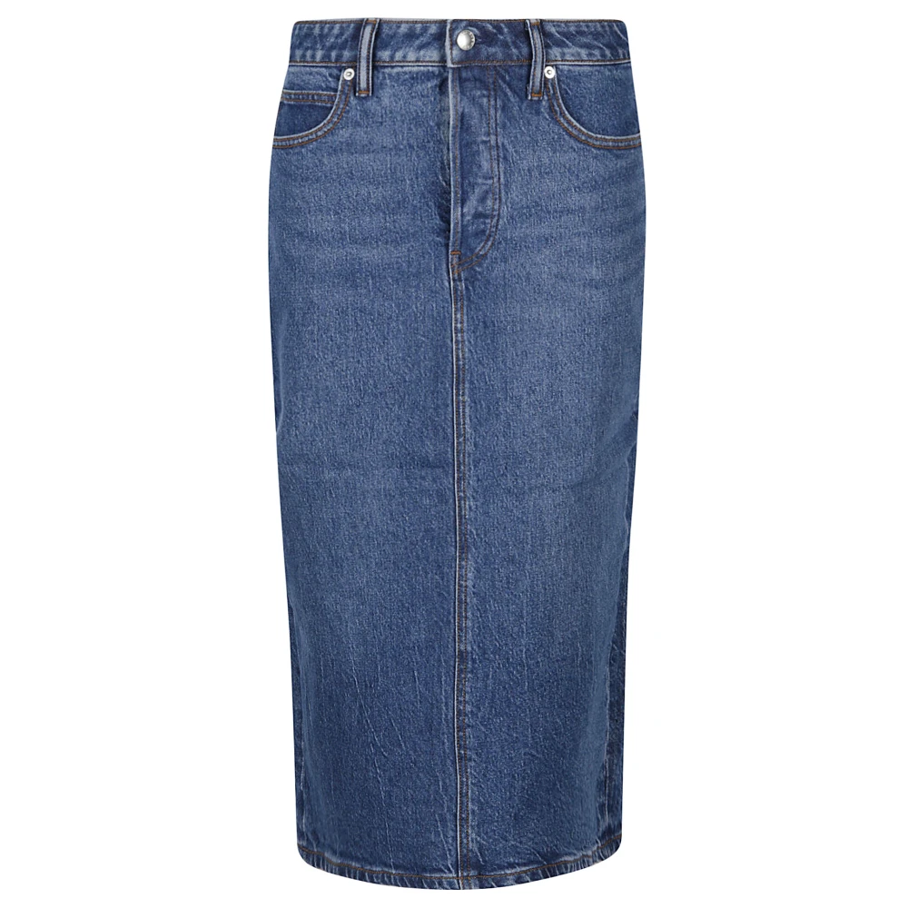 Alexander wang Denim Midi Rok Blue Dames