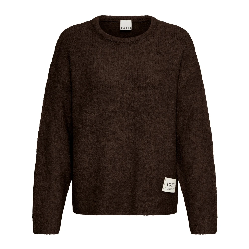Ichi - Rundhals-Strickware - Knitwear - Damen - Braun - S - Bild 3