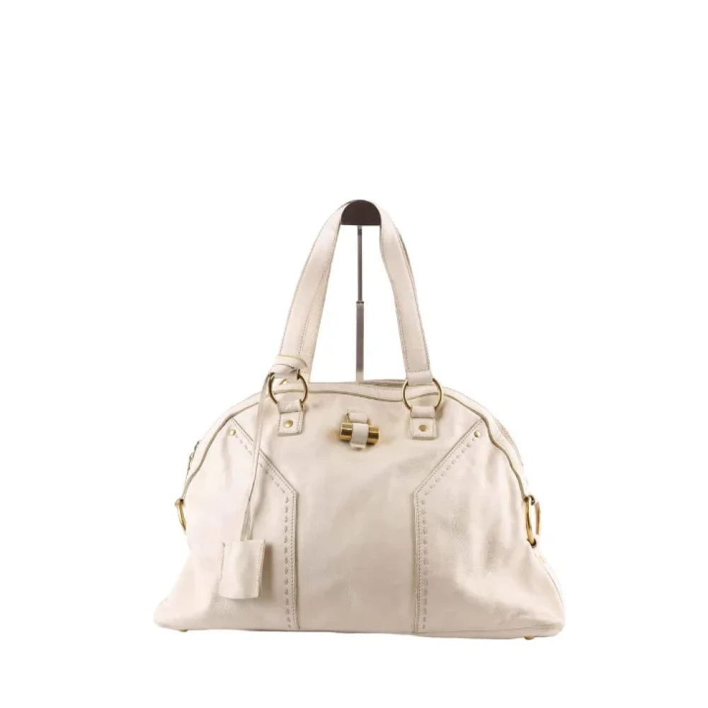 Saint Laurent Vintage Pre-owned Leather handbags White Dames