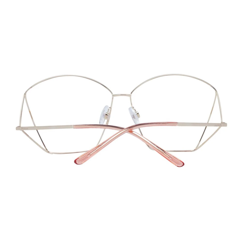 Ana Hickmann Gouden Vierkante Metalen Optische Frames Vrouwen Yellow Dames