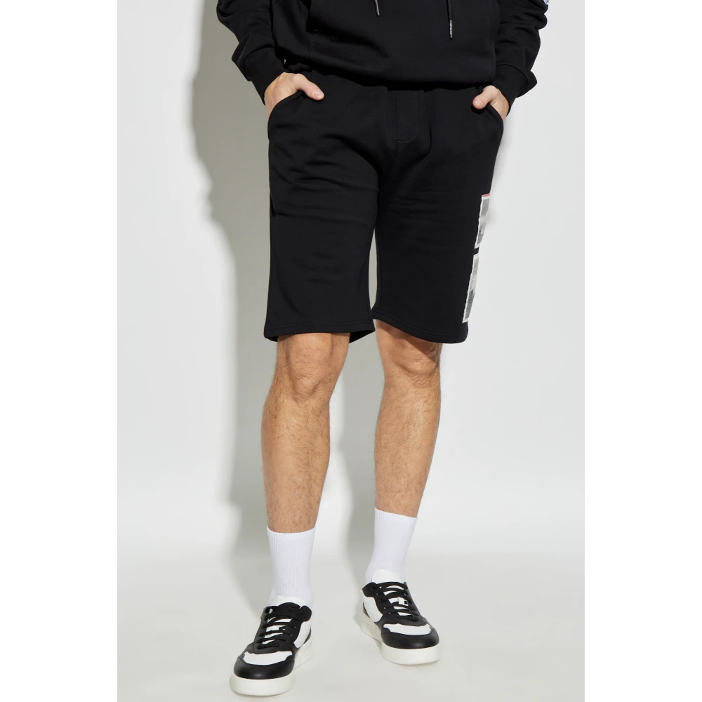 Iceberg Zweetshorts Black Heren