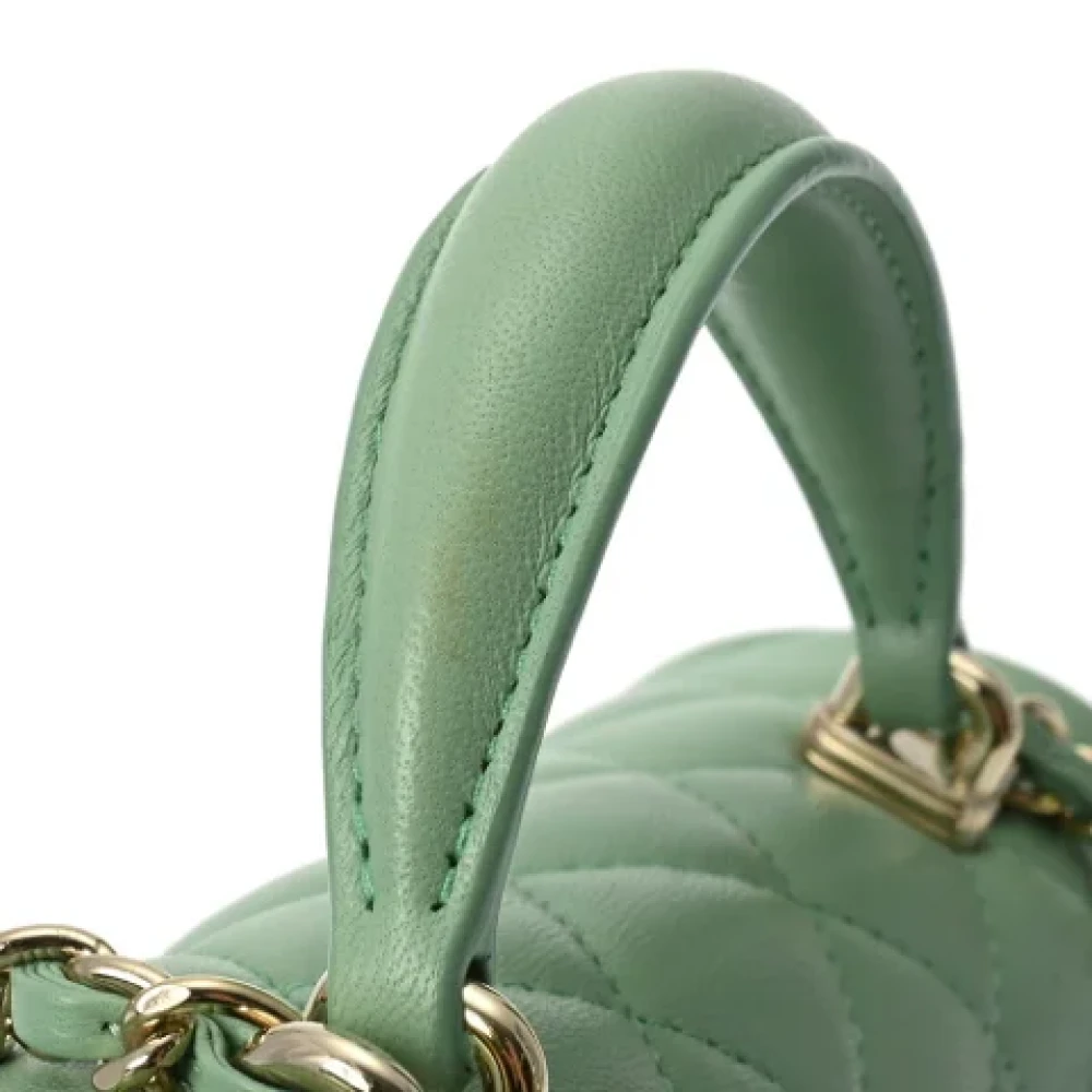 Chanel Vintage Pre-owned Leather chanel-bags Green Dames
