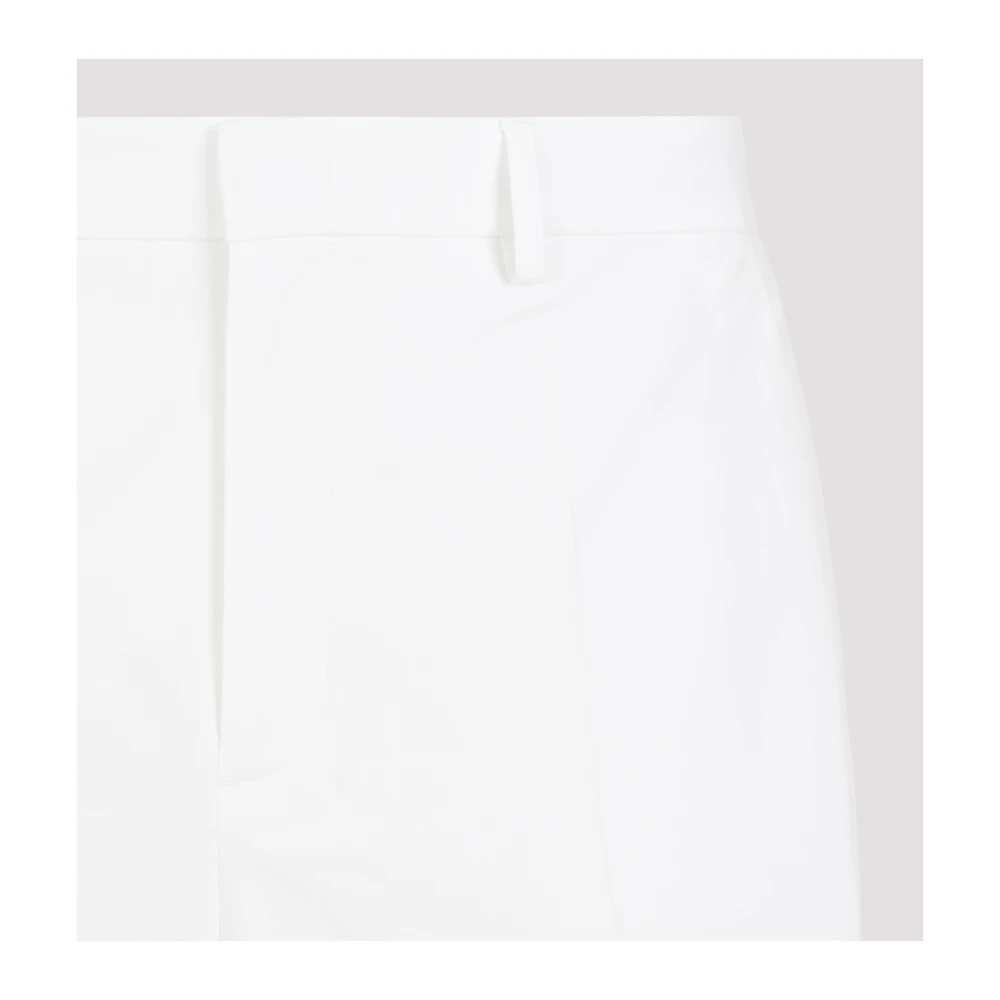 Valentino Pressed-Crease Katoenen Shorts White Heren