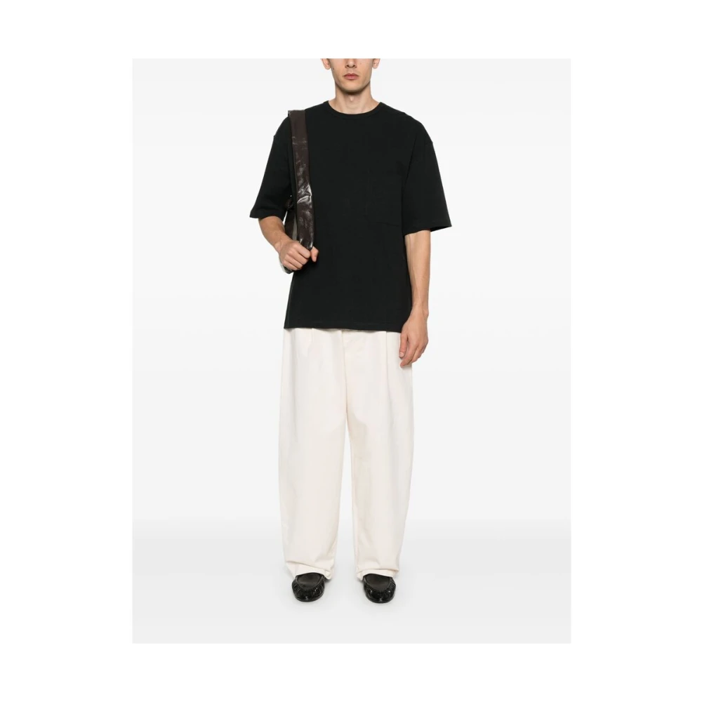 Lemaire Zwart Crew Neck Zak T-shirt Black Heren