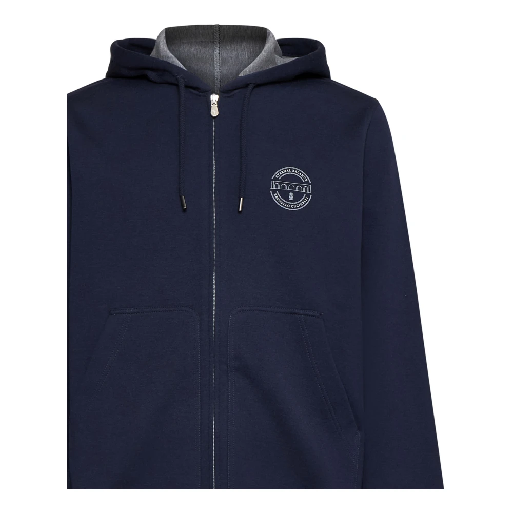 BRUNELLO CUCINELLI Blauwe Sweaters voor Mannen Blue Heren