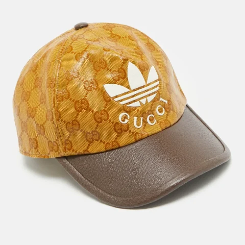 Gucci Vintage Pre-owned Canvas hats Yellow Heren