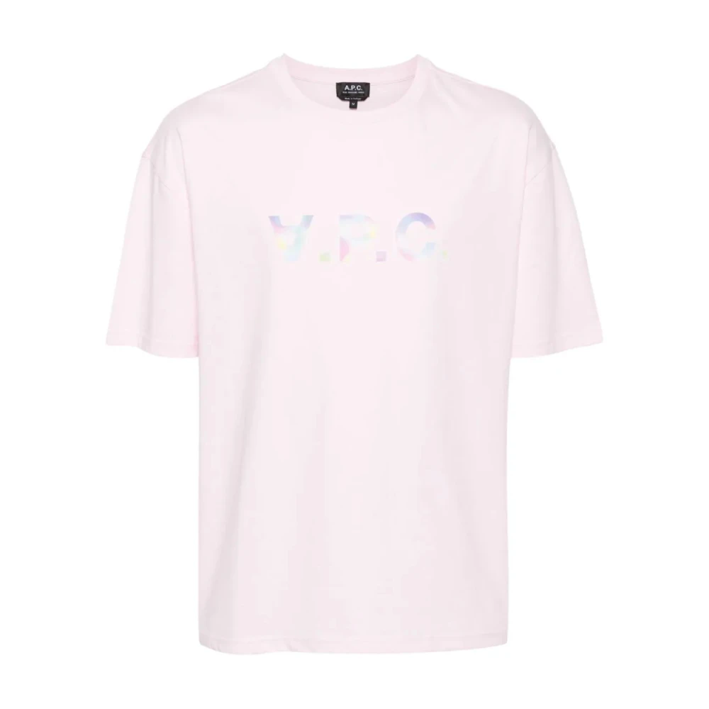 A.p.c. Katoenen T-Shirt Pink Heren
