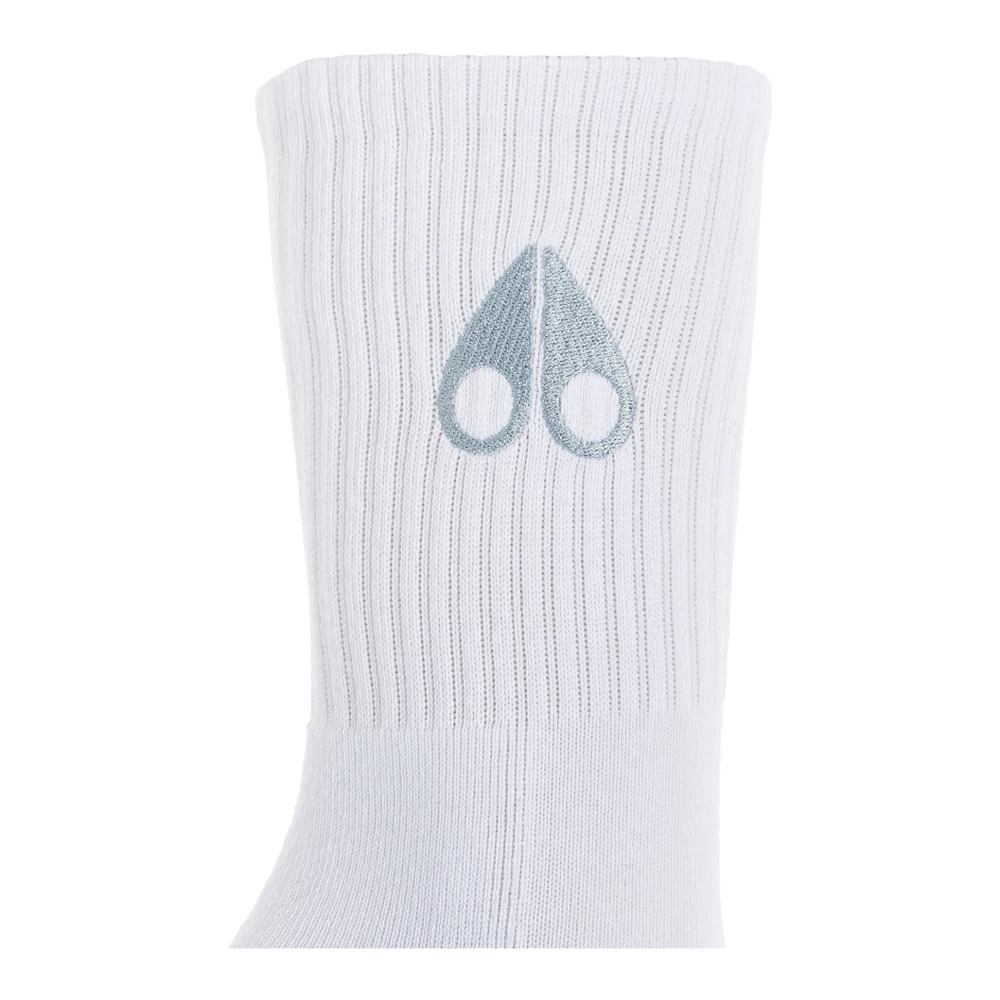 Moose Knuckles Katoenen sokken met logo White Heren