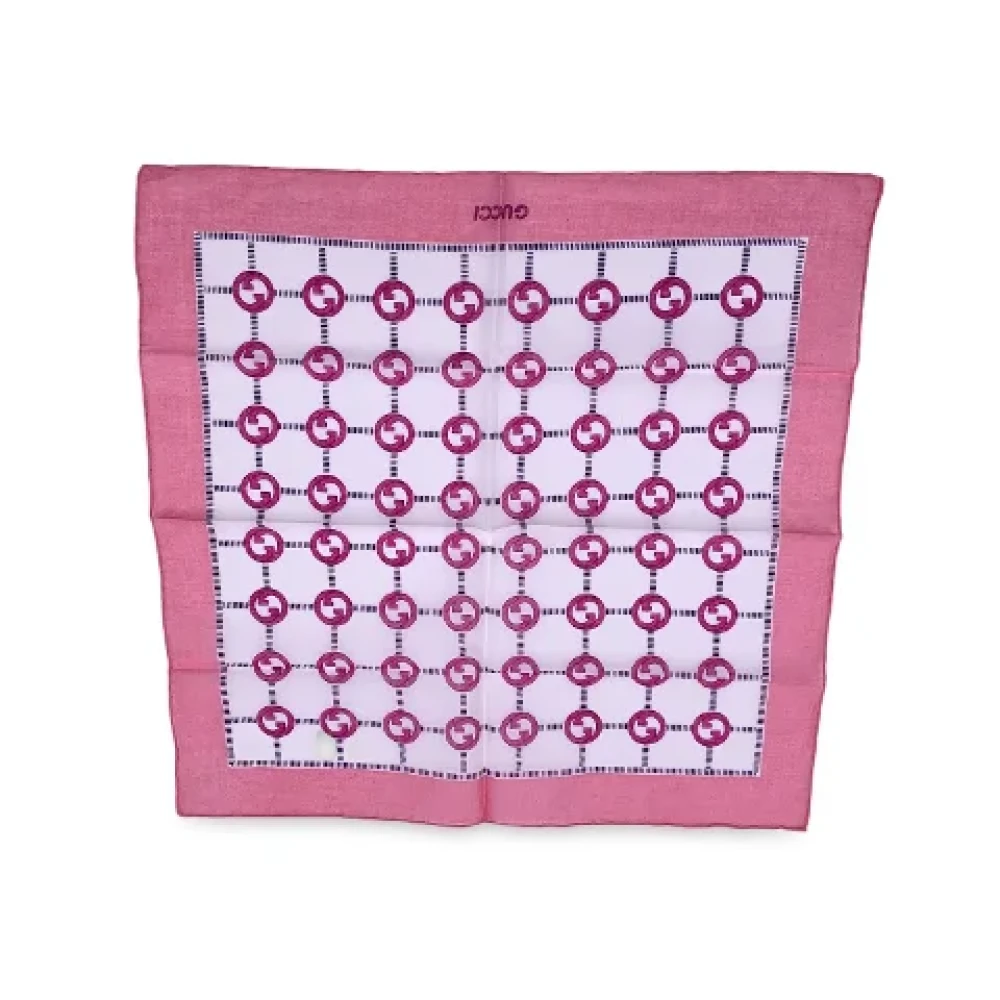 Gucci Vintage Pre-owned Cotton scarves Pink Dames