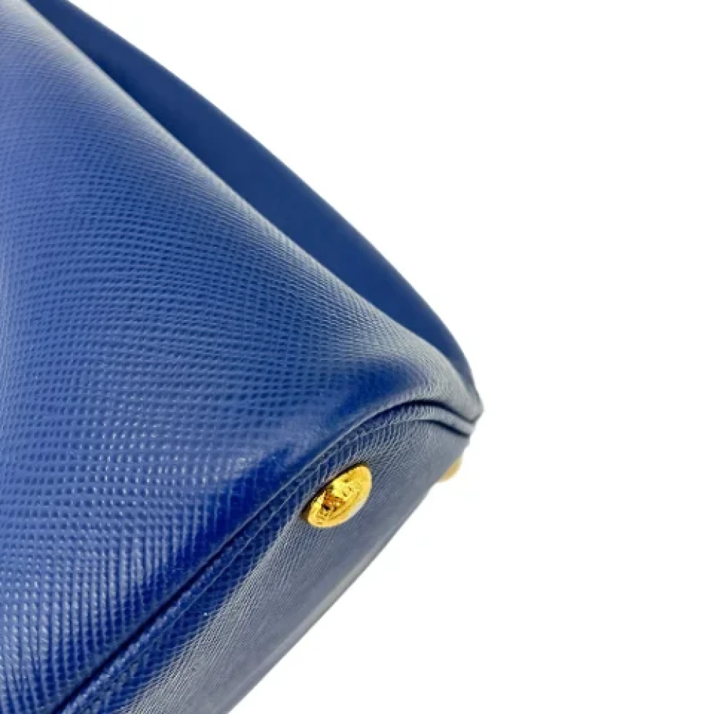 Prada Vintage Pre-owned Leather handbags Blue Dames