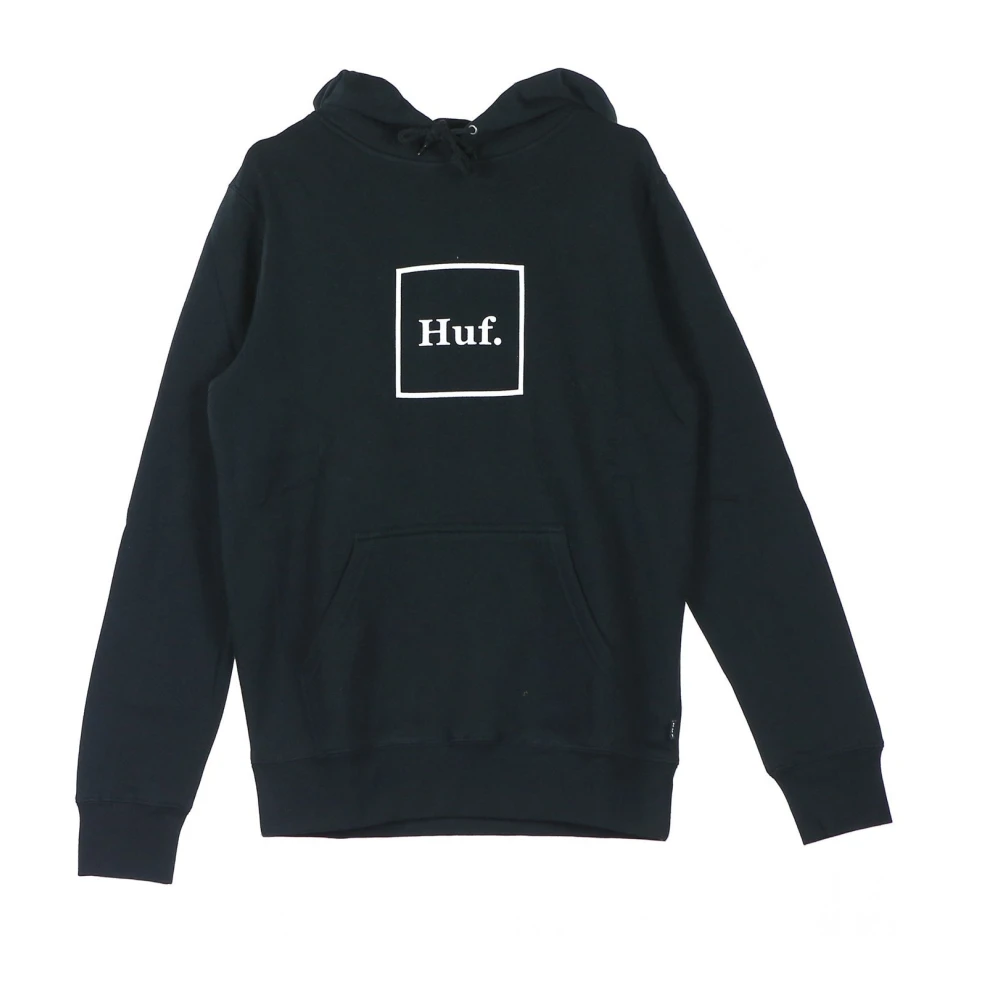 Huf Men's Black Hoodies, S, Hoodie With Box Logo
