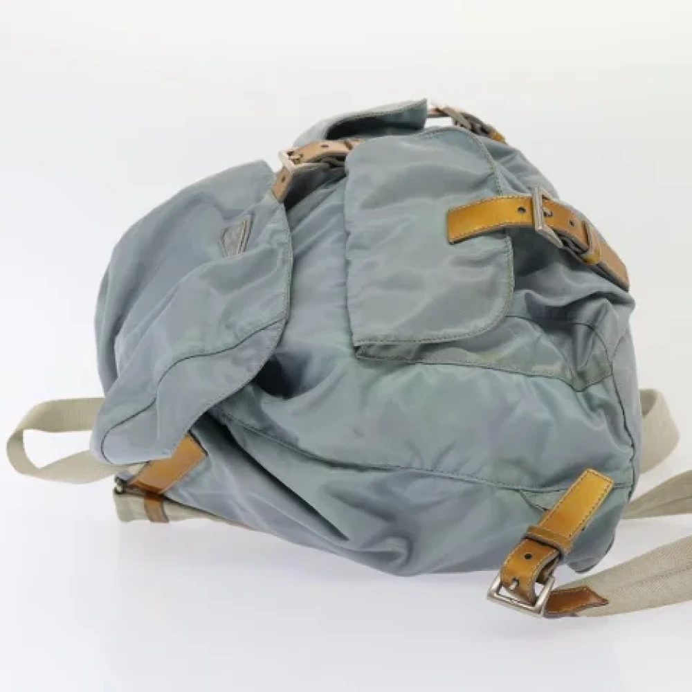 Prada Vintage Pre-owned Fabric backpacks Blue Dames