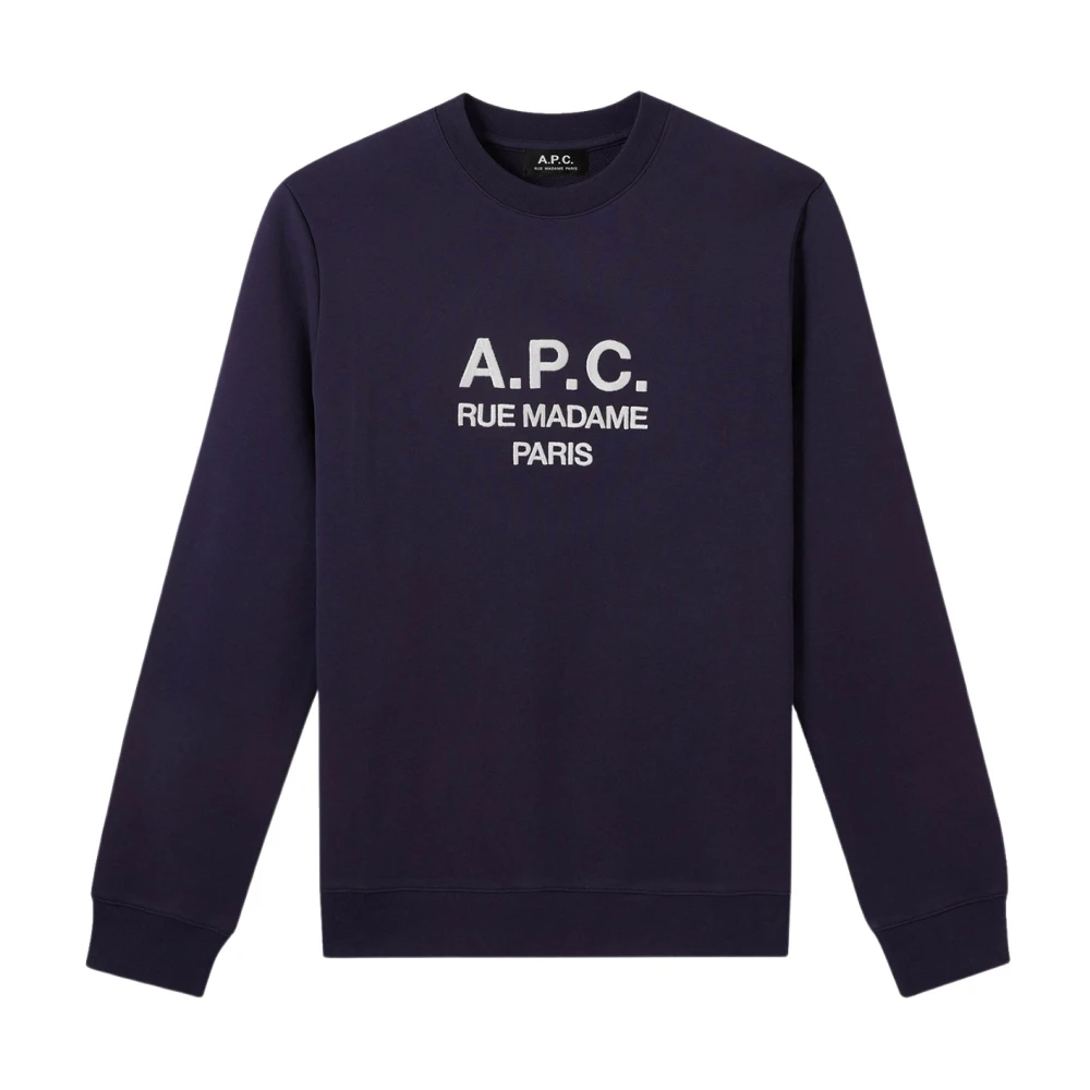 A.p.c. Klassieke Sweatshirt Upgrade voor Mannen Blue Heren