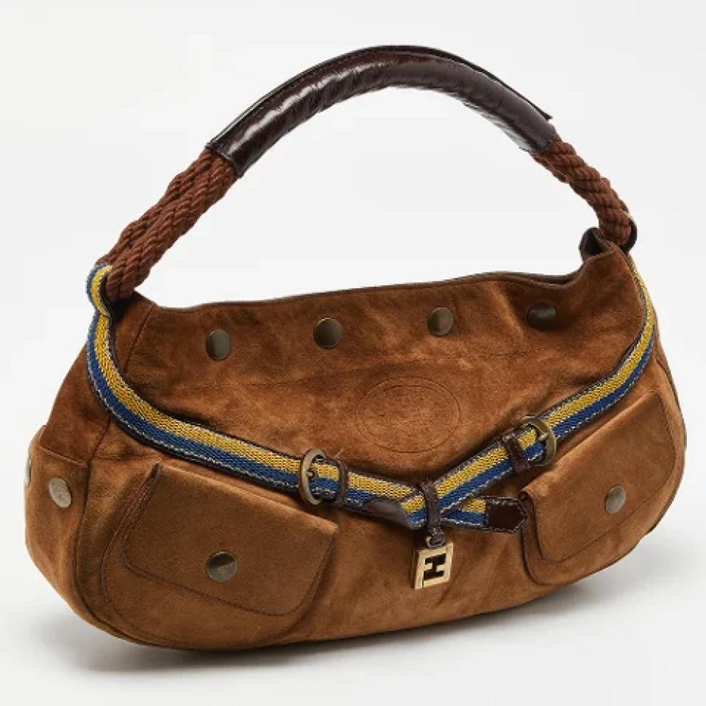 Fendi Vintage Pre-owned Suede handbags Brown Dames