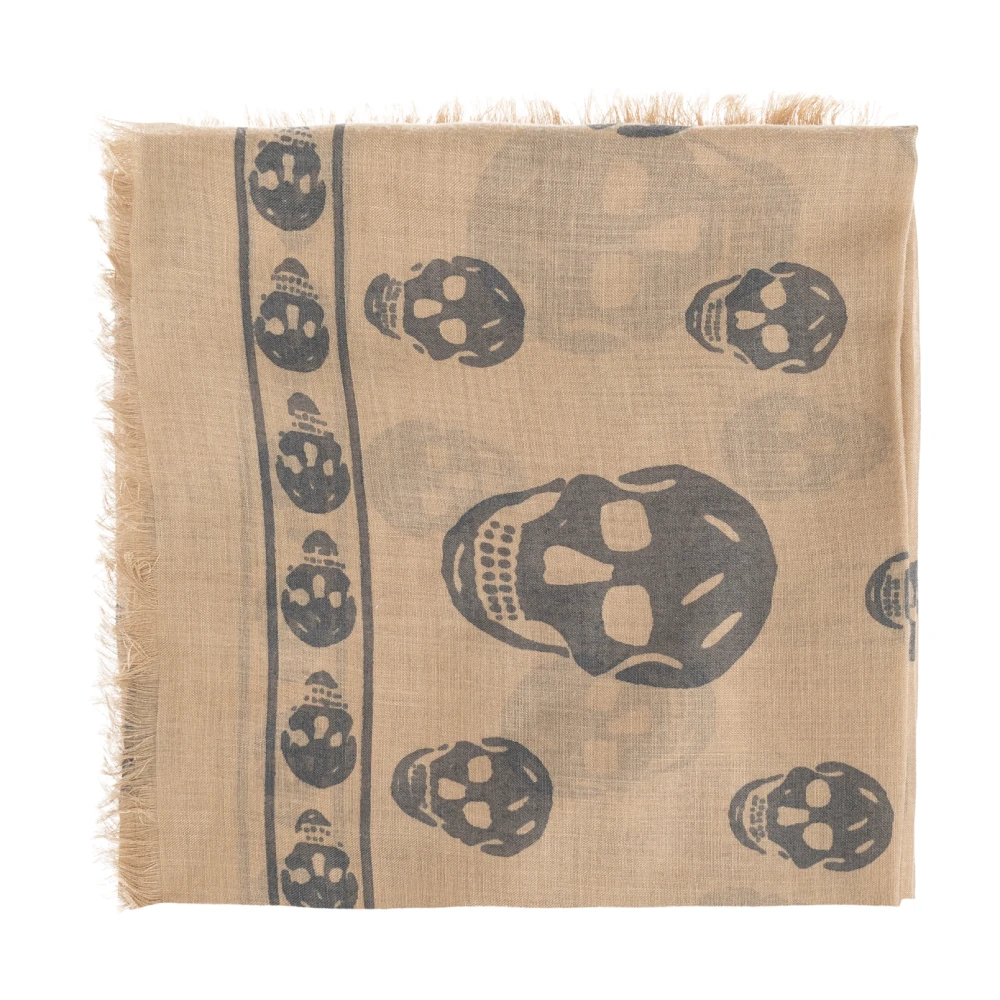 Alexander mcqueen Sjaal met zijde-afwerking Beige Heren