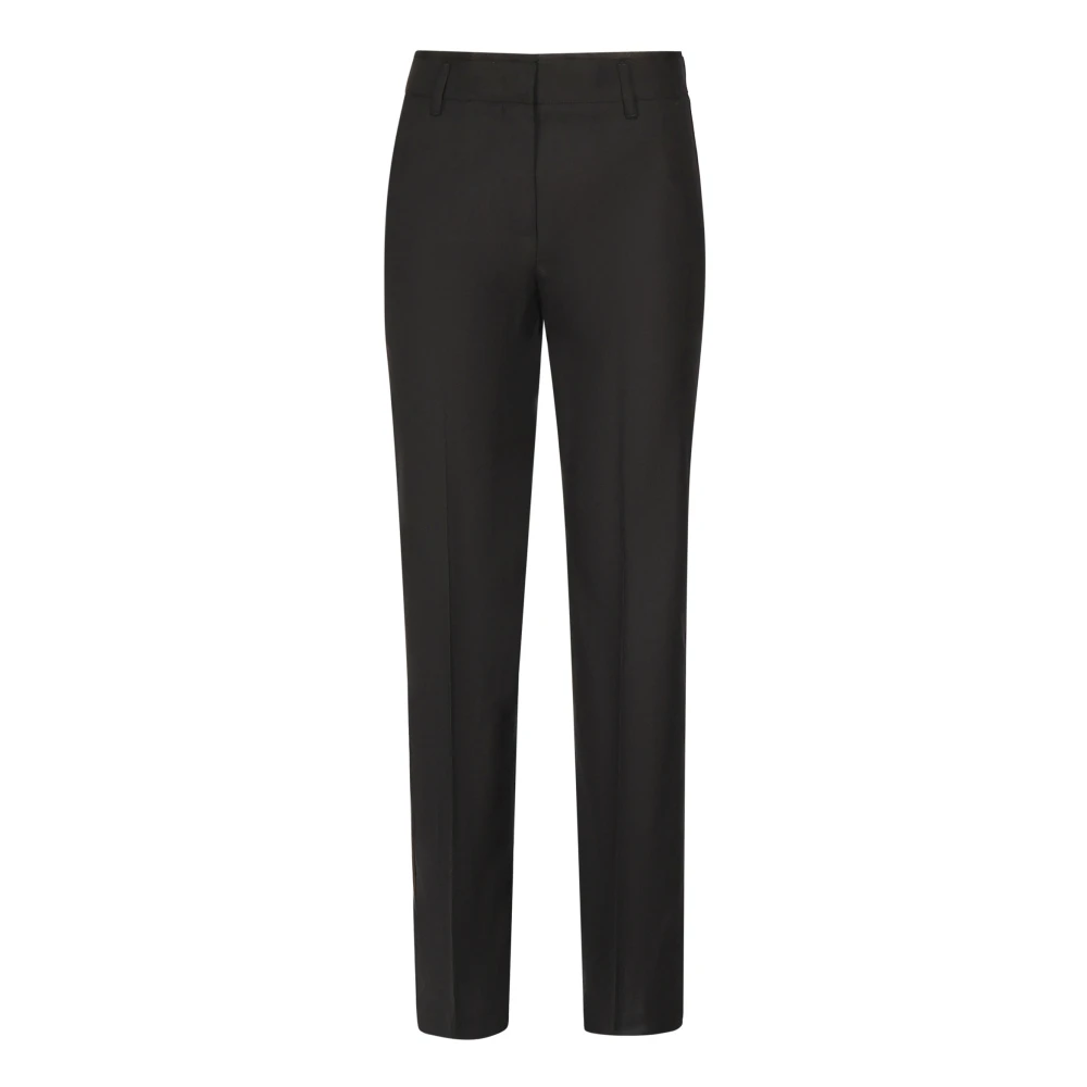 Pinko Elegante Zwarte Flared Broek Black Dames