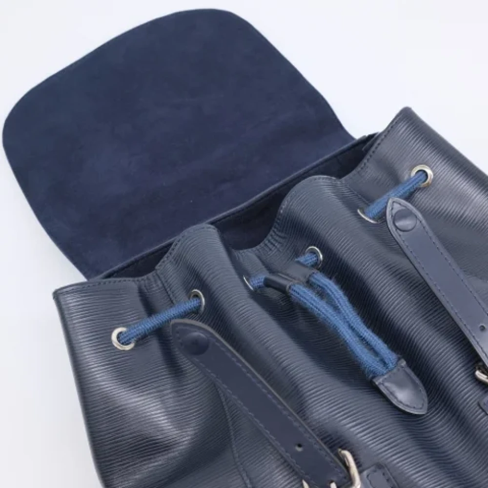 Louis Vuitton Vintage Pre-owned Leather backpacks Blue Dames