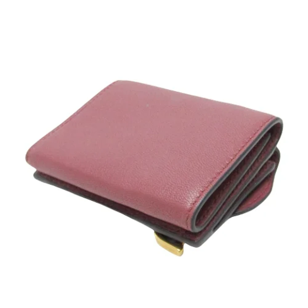 Dior Vintage Pre-owned Leather wallets Pink Dames