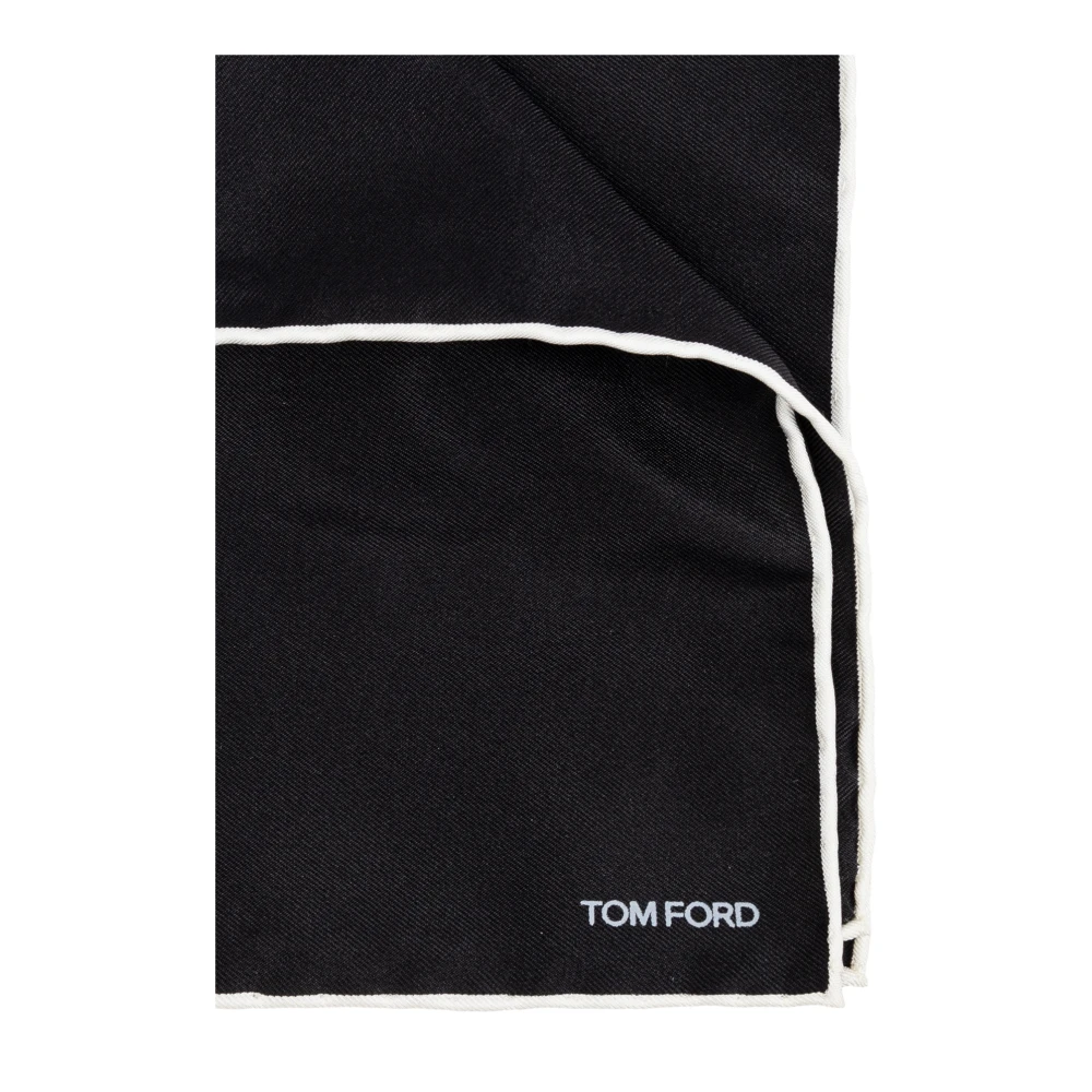 Tom Ford Zijden Zakdoek Black Heren
