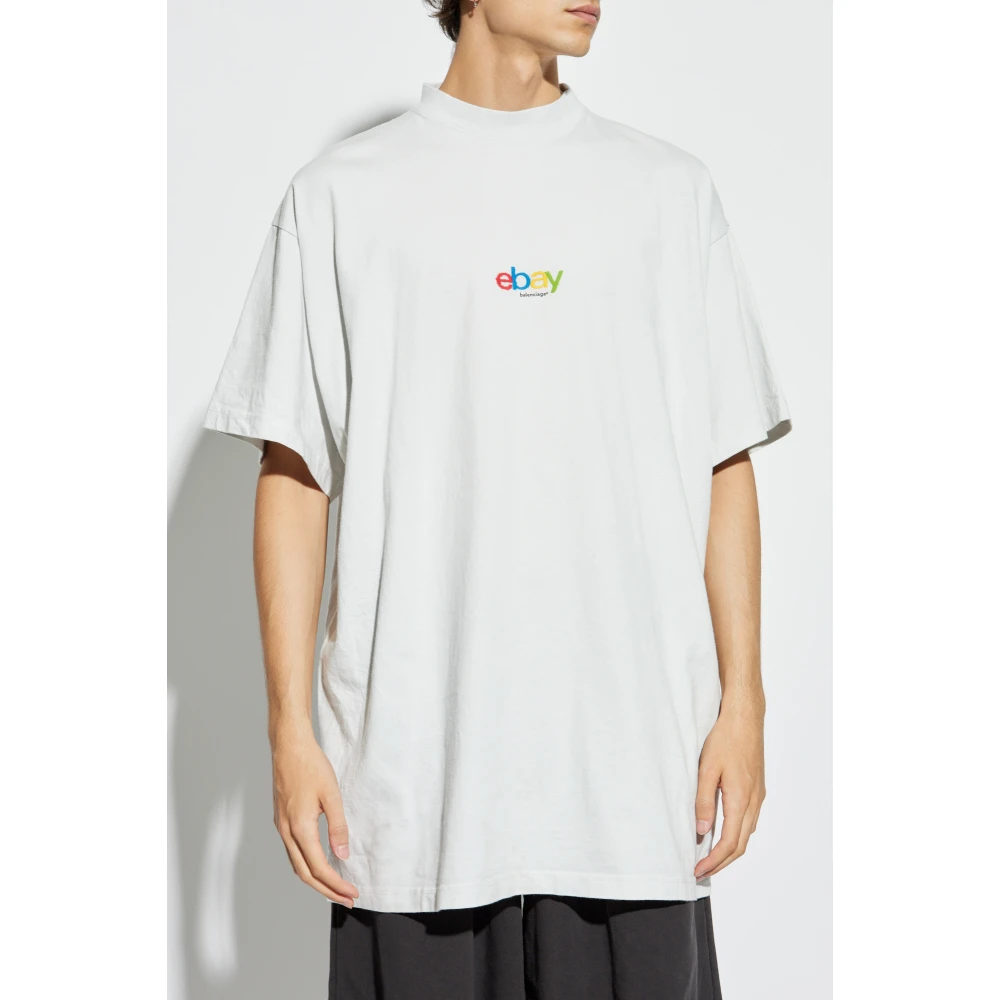 Balenciaga Oversized T-shirt Beige Heren