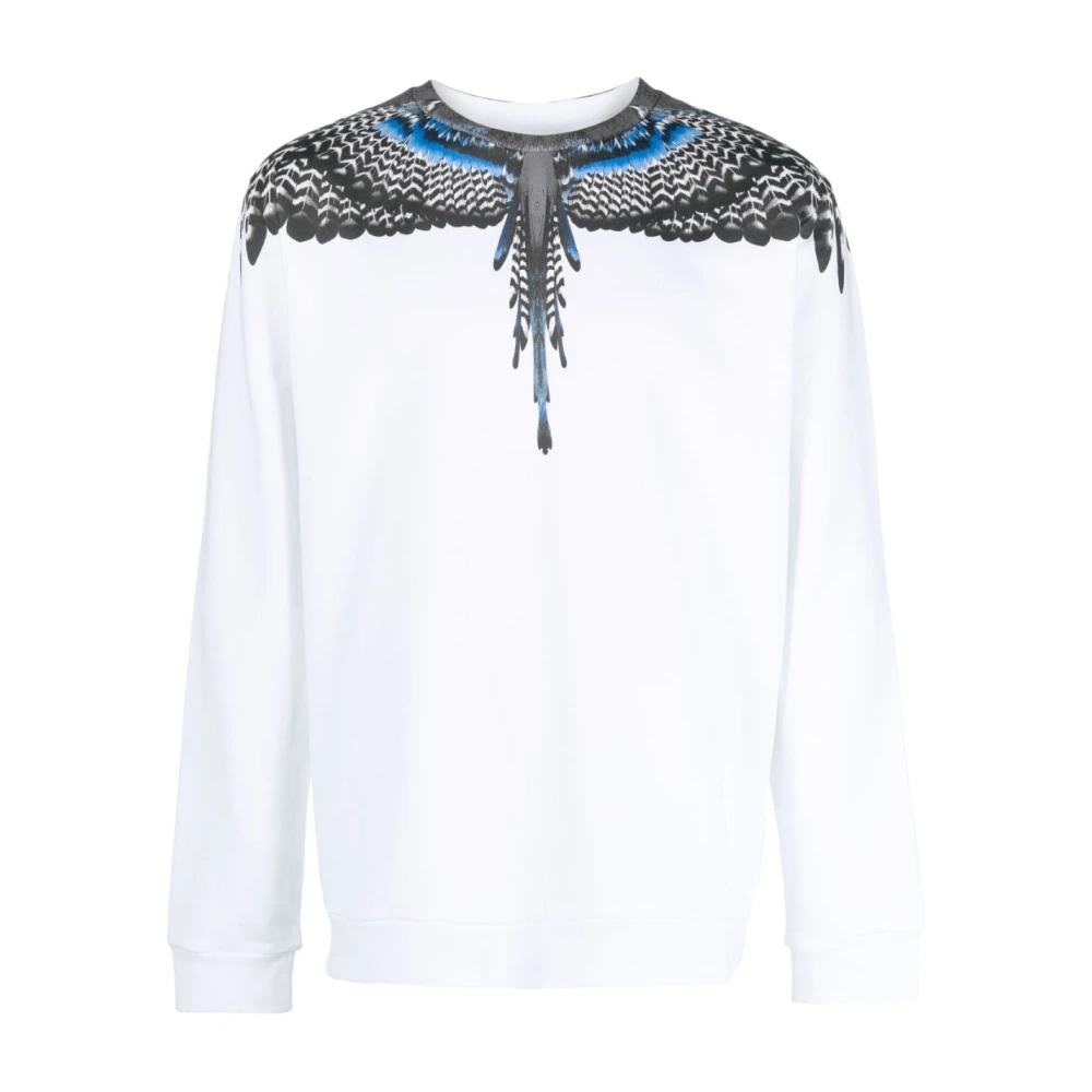Marcelo Burlon Witte Biologisch Katoenen Sweater met Vleugels White Heren