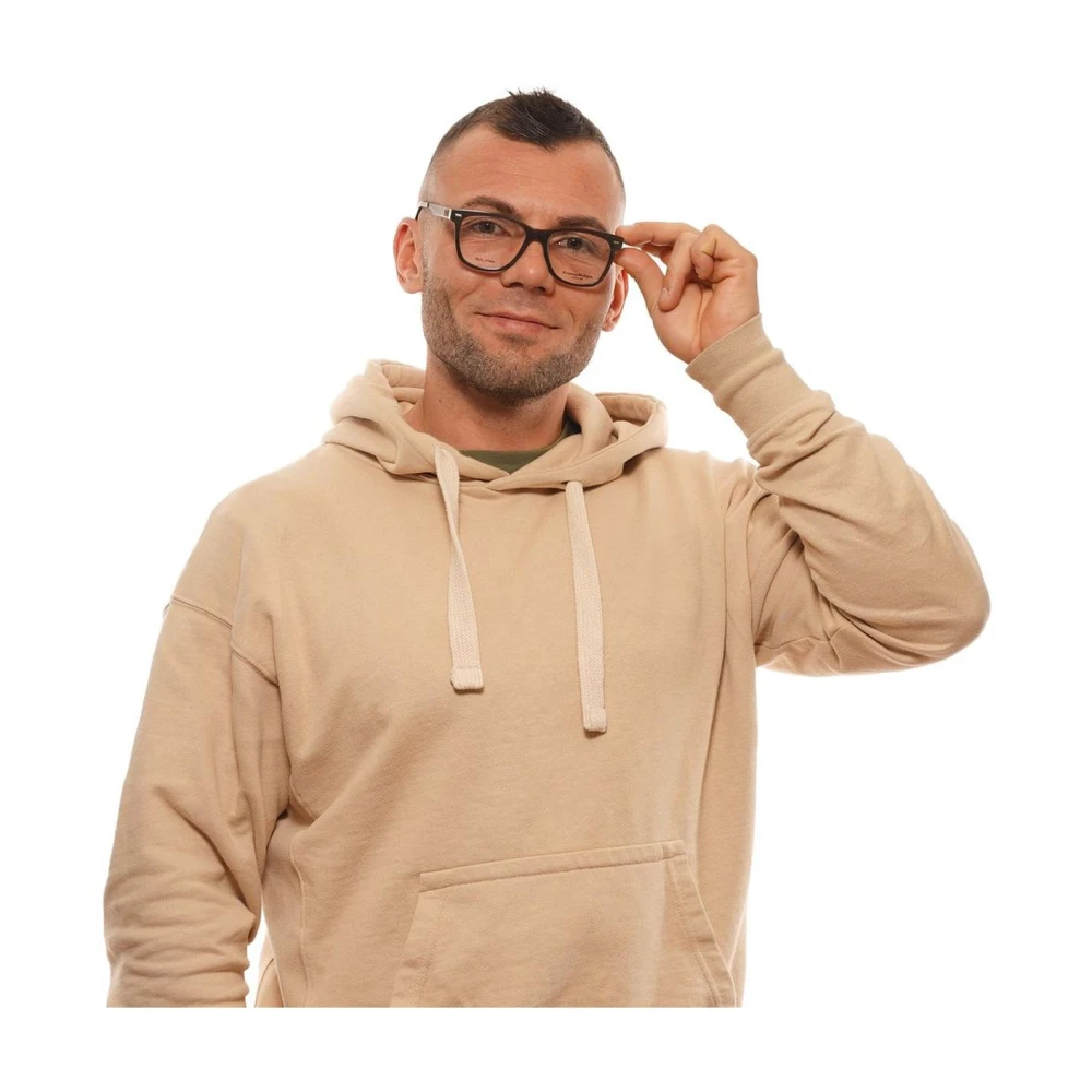 Ermenegildo Zegna Luxe Hoorn Rechthoekige Optische Monturen Brown Heren