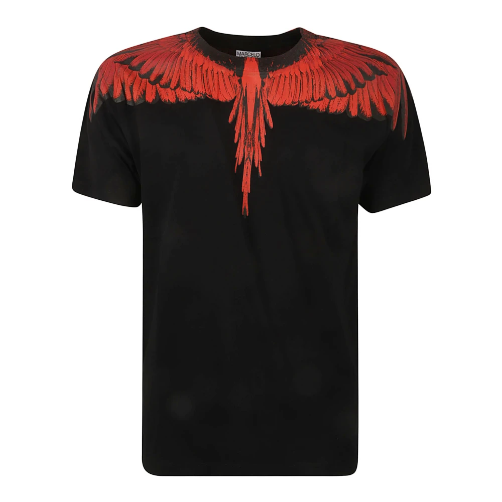 Marcelo Burlon Zwarte Icon Wings T-shirts en Polos Black Heren