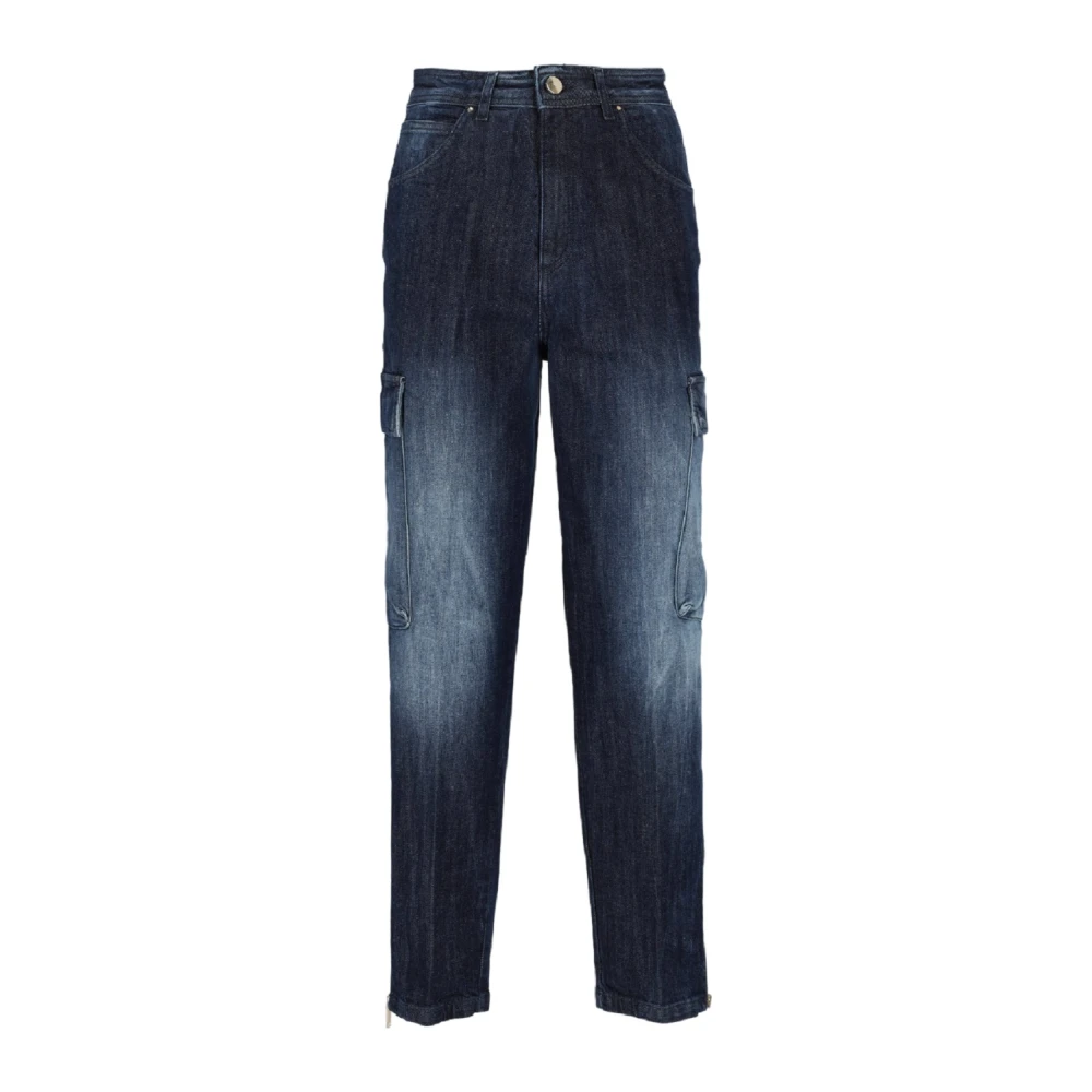 Kocca Donkerblauwe Jeans met zijzakken Blue Dames