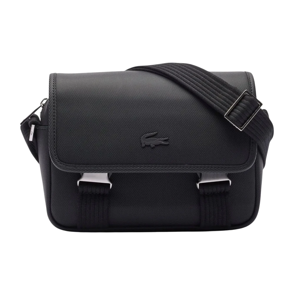 Lacoste Uomo Nero Borse, Taglia Unica, New,