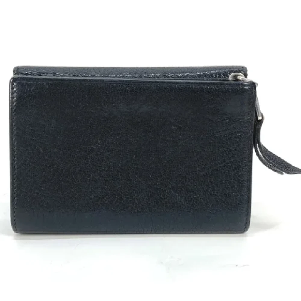 Miu Pre-owned Leather wallets Black Dames