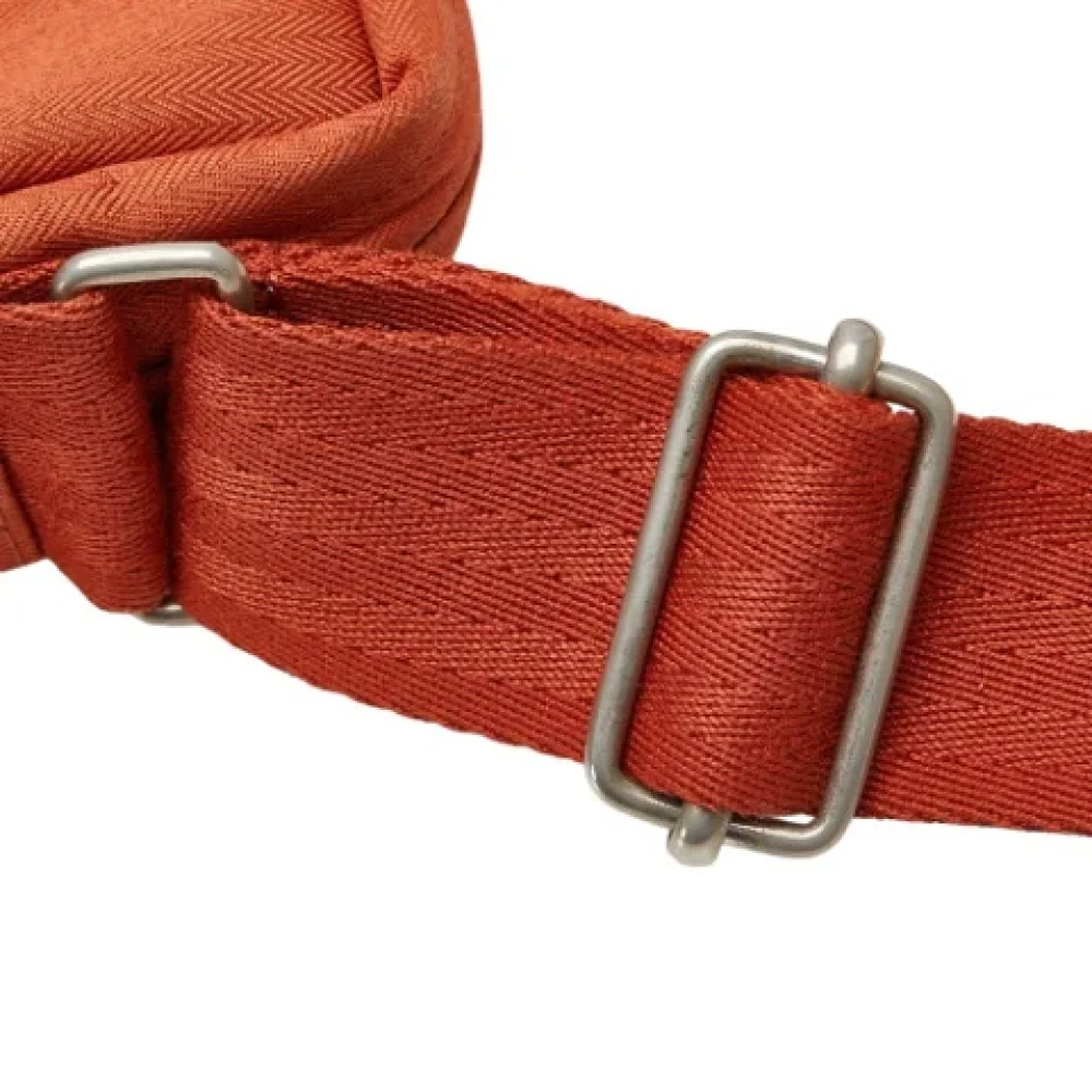 Hermès Vintage Pre-owned Canvas shoulder-bags Orange Dames