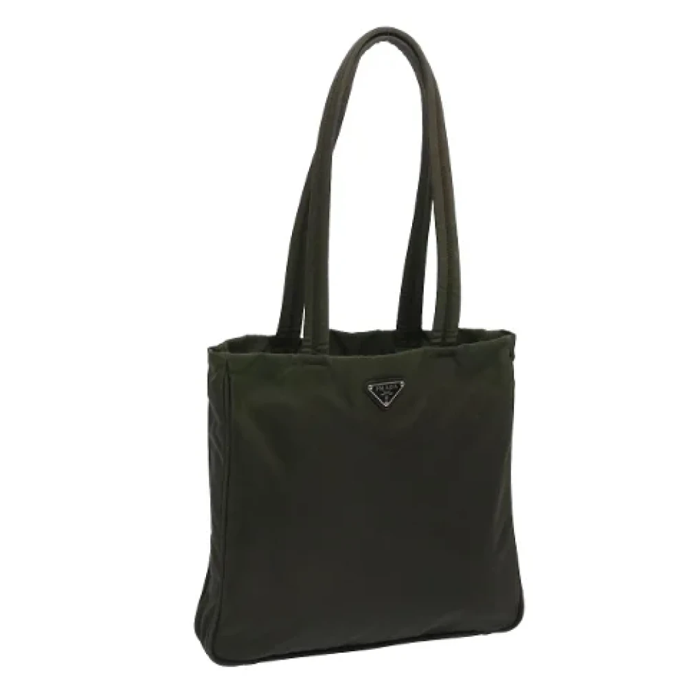 Prada Vintage Pre-owned Fabric totes Green Dames