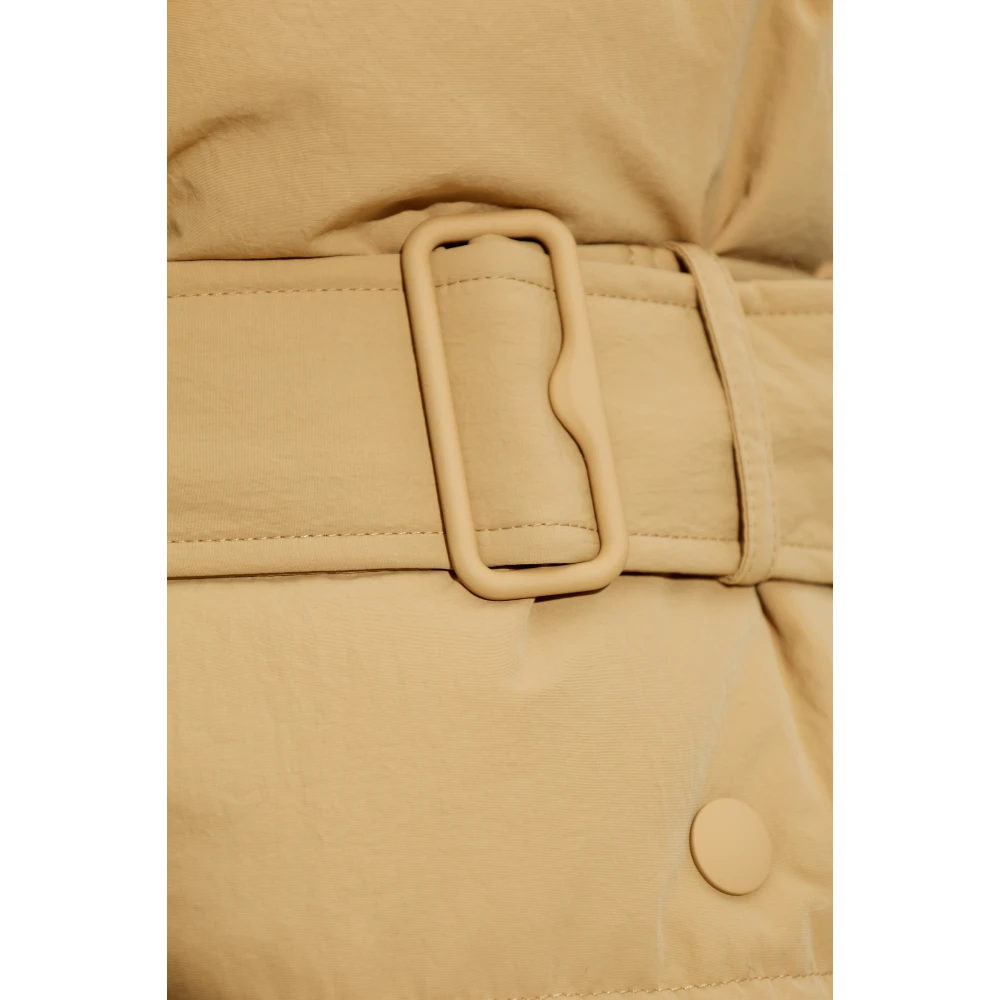 Burberry Donsjack met taille riem Beige Dames