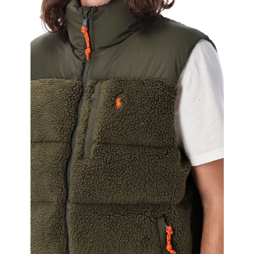 Ralph Lauren Puffer Pile Vest Green Heren