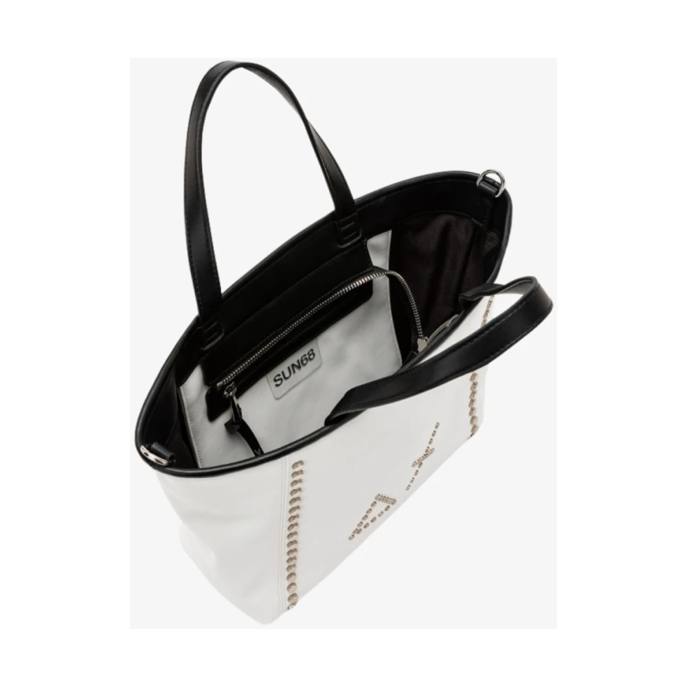 Sun68 Studded Shopping Bag White Dames