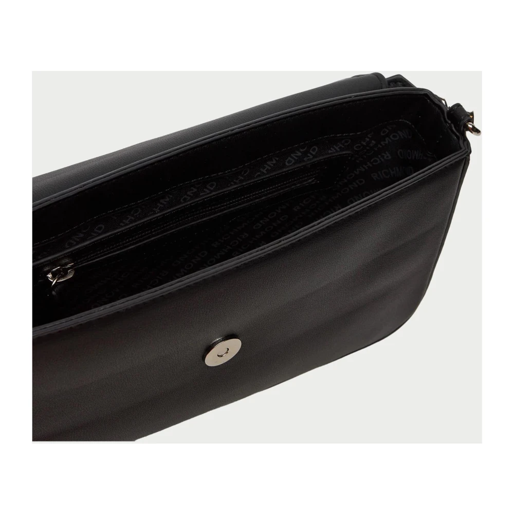 John Richmond Zwarte Eco-lederen Studs Schoudertas Black Dames