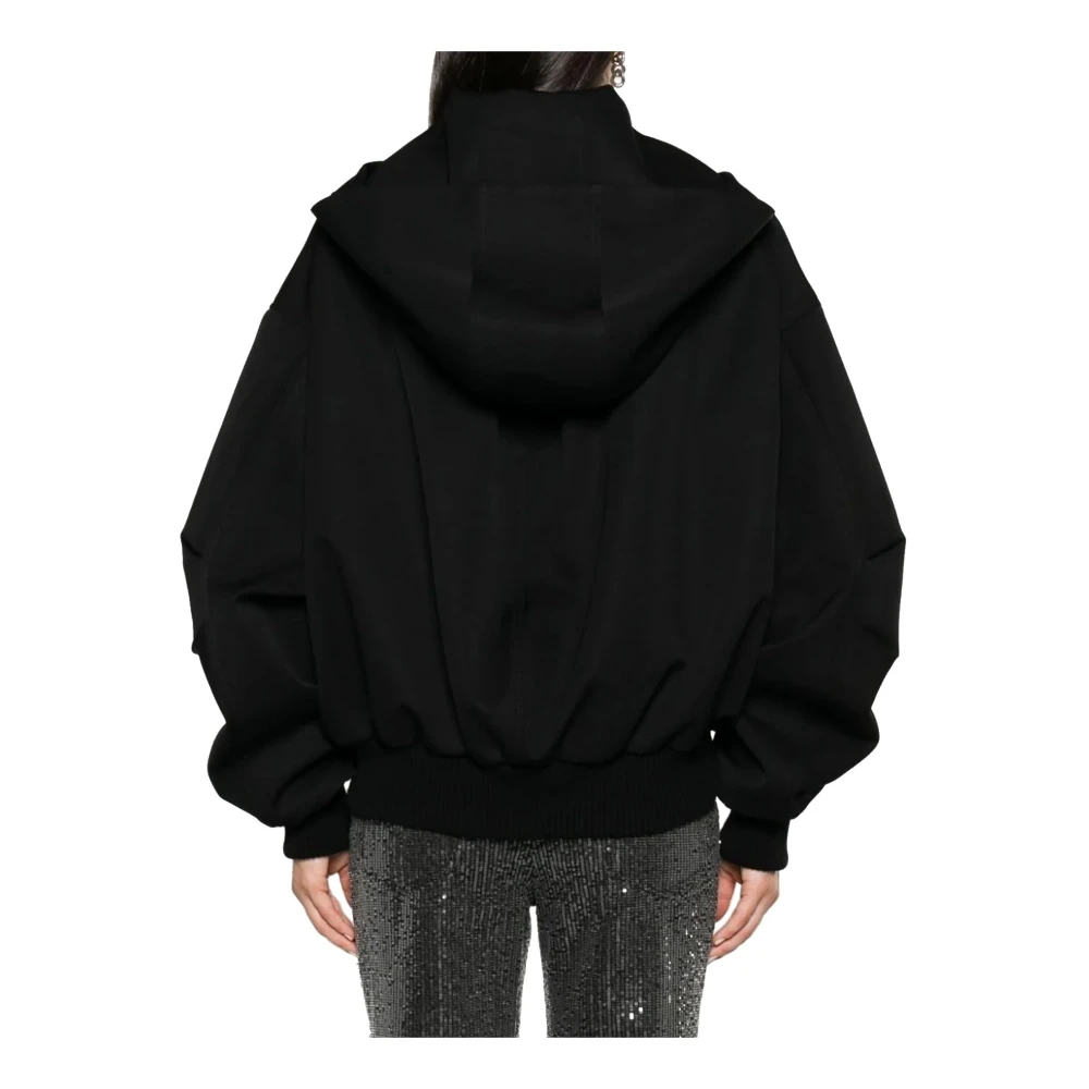 The Attico Zwarte Oversized Bomberjack Black Dames