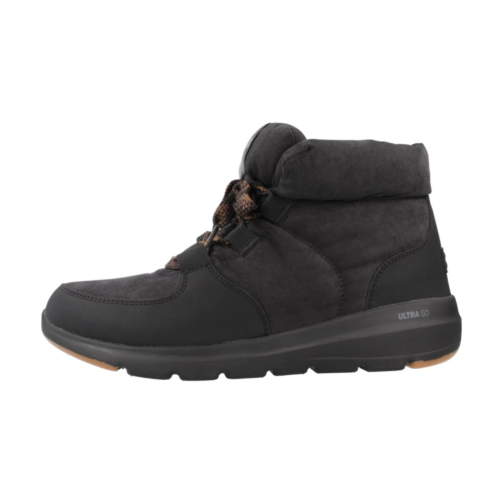 Skechers Donna Nero Stivali Invernali Glacial Ultra-Trend